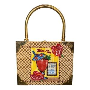 Braciano Fine Cigars Wooden Cigar Box Purse Handmade Statement Handbag